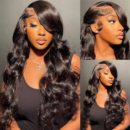 18-40 Inch 13x4 HD Swiss Lace Frontal Wig 13x6 Transparent Lace Front Human Hair Wig For Women 360 Full Lace Black Body Wave Wig