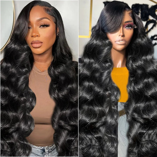 Body Wave 360 Full Lace Wig 100% Brazilian Human Hair PrePlucked Curly Wig 13x6 HD Lace Frontal 38 Inch Curly Hair Wig For Women
