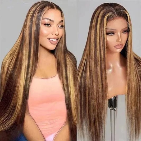 P4/27 Bone Straight 36Inch Lace Front Colored wig on sale 13x4 13x6 Hd Lace Frontal Wig High light Human Hair For Women's Choose