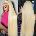 613 Straight Brazilian Human Hair Wigs 13x6 HD  Transparent  Lace Front Wigs 200 Density Lace Frontal Wig Can Be Dyed Any Color