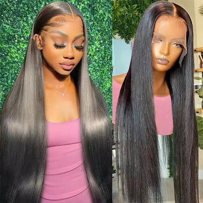 40 Inch Straight Human Hair Wigs 13X6 HD Lace Frontal Wig 200 Density 13x4 Lace Front Wig Natural Color Brazilian Hair For Women