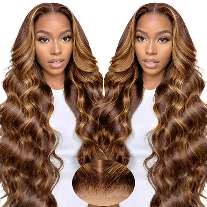 P4/27 Highlight Body Wave Human Hair Lace Wigs 13x4 and 13x6 HD Frontal Lace Wigs For Women Pre-plucked Brazilian Remy Hair Wigs