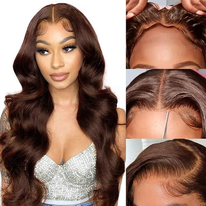Chocolate Brown Lace Front Wig Body Wave Wig 13x6 Hd Lace Frontal Wig 250 Density Human Hair Wigs for Black Women Clearance