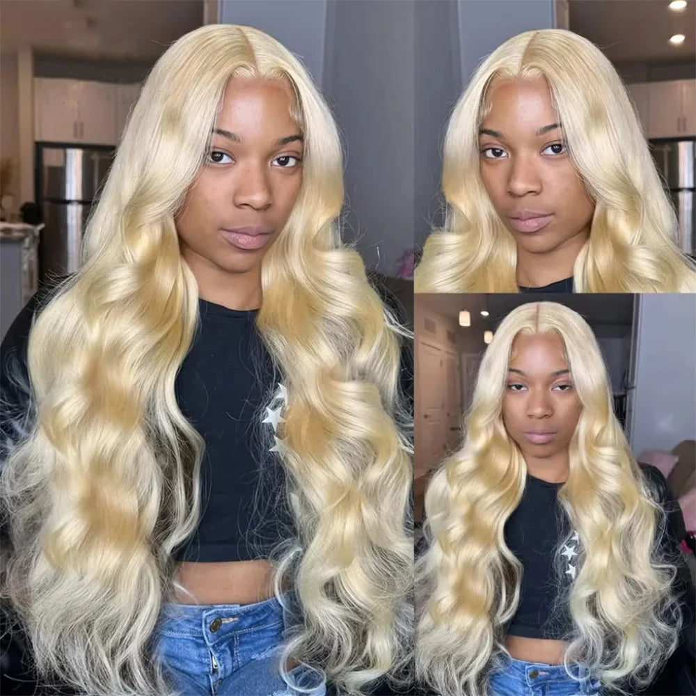 613 Body Wave Lace Wig 13x4 and 13x6 HD Transparent Lace Frontal Blonde Wigs 100% Brazilian Human Hair 200 Density Wig For Women