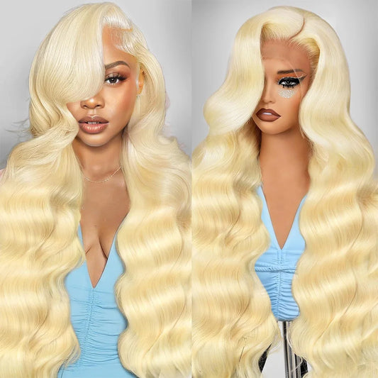 #613 Honey Blonde Body Wave Lace Wig 13x6 HD Lace Frontal 100% Human Hair Wig 40 Inch Colored LacePre-plucked Hair Wig For Women
