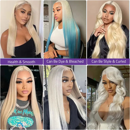 613 Straight Brazilian Human Hair Wigs 13x6 HD  Transparent  Lace Front Wigs 200 Density Lace Frontal Wig Can Be Dyed Any Color