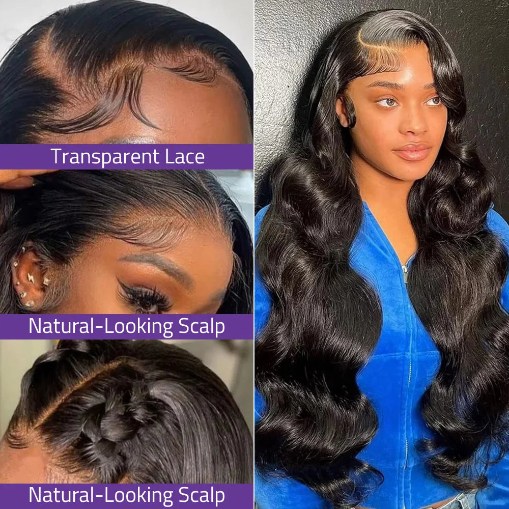 100% Human Hair Wigs Body Wave 13x6 HD Lace Frontal Wig 38 Inch 13x4 Lace Front Wig Brazilian 5x5 Glueless Lace Water Wave Wig.