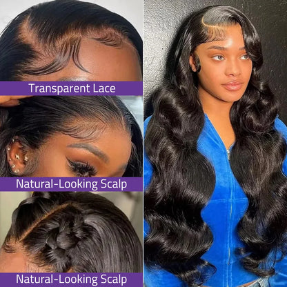 100% Human Hair Wigs Body Wave 13x6 HD Lace Frontal Wig 38 Inch 13x4 Lace Front Wig Brazilian 5x5 Glueless Lace Water Wave Wig.