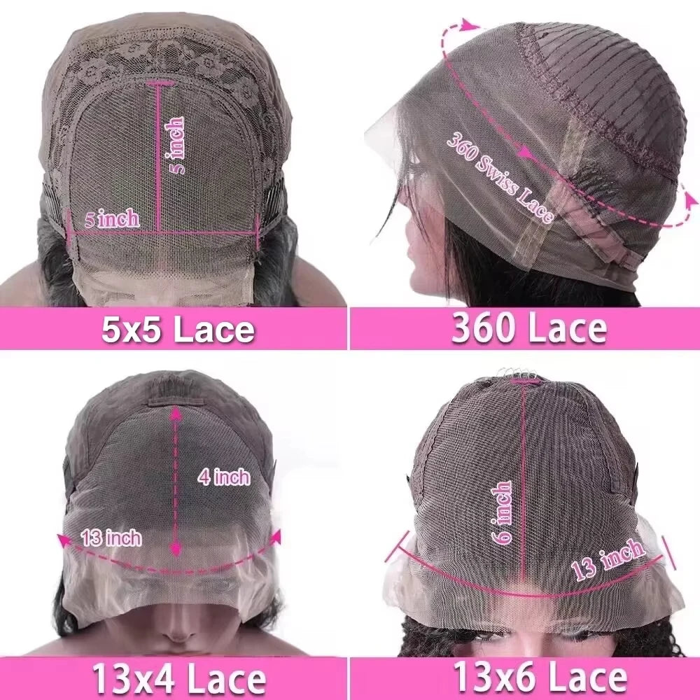 200% Density Body Wave Human Hair Wig with 13x6 HD Lace Front, 13x4 Transparent Frontal, and 5x5 Glueless – Natural Black Color.