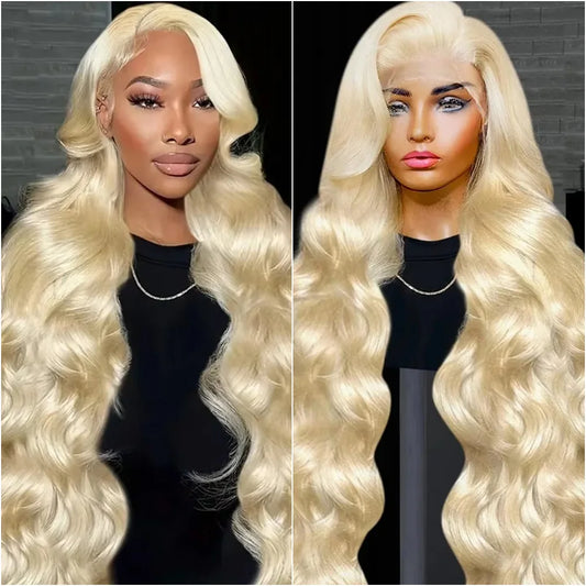 HD Lace 200 Density 36 Inch 613 Blonde Body Wave Wig 13x6 Lace Human Hair Wig Transparent 13x4 Lace Frontal Brazilian Remy Wig