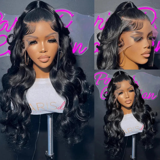 40 inch 13x6 Black body wave human hair wigs 100% Human Hair Wigs Body Wave 5X5 Glueless Lace with Pre Plucked wigs human hair