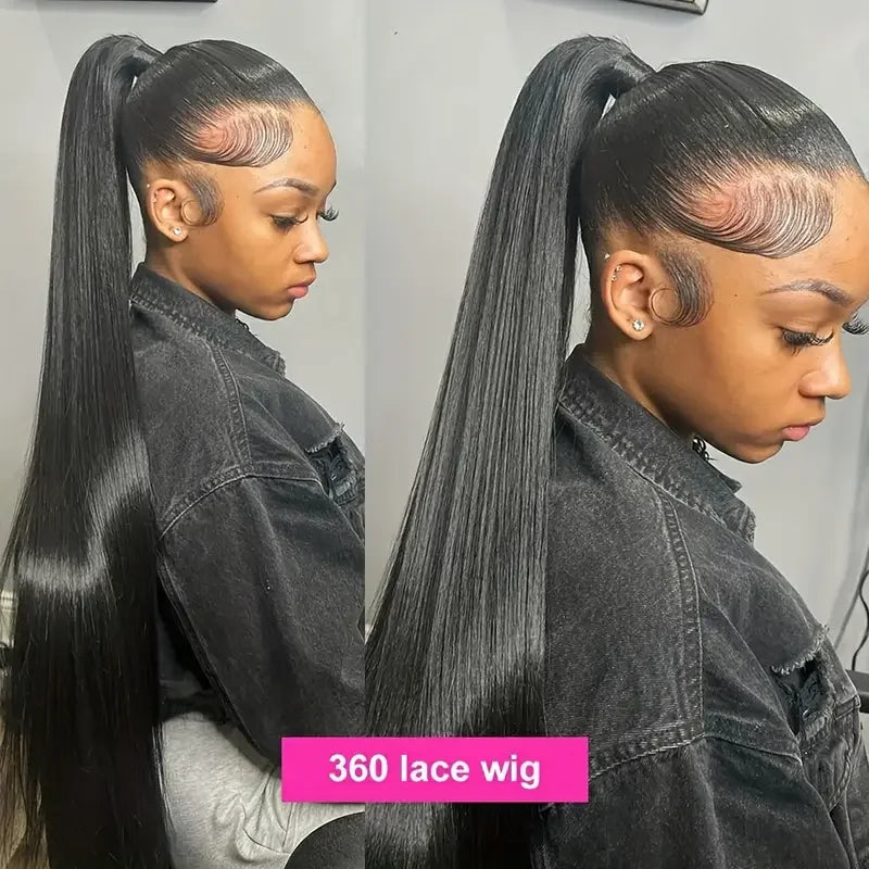 5x5 Glueless Lace Front Human Hair Wigs 360 13x6 HD Transparent Lace Front Wigs For Women With Baby Hair Drawstring Wear And GO