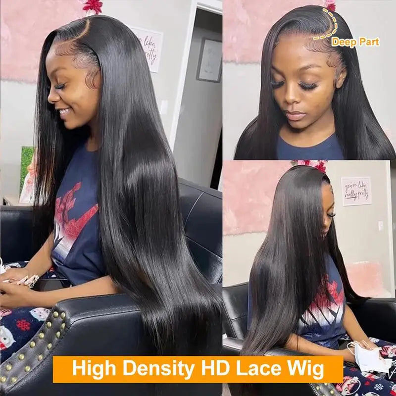 220 Density 13x4 Straight Hd Lace Front Wig 34 Inch 13x6 Lace Frontal Human Hair Wigs Pre Plucked For Women Brazilian Hair Wigs
