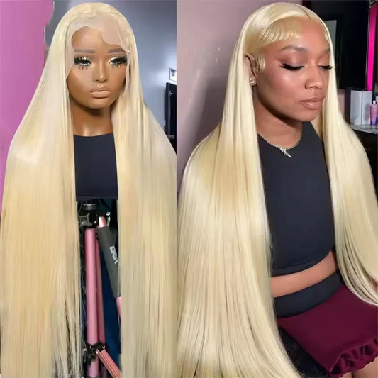 613 HD Lace Frontal Wig 13X6 Lace Front Blonde Wig 13X4 Lace Front Bone Straight Wig 100% Pre-plucked Brazilian Human Hair Wig