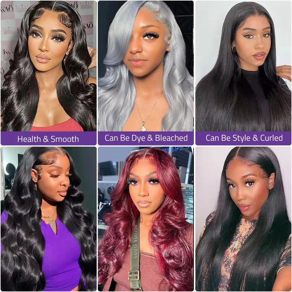 18-38 Inch Body Wave 5x5 Glueless Lace Wig, 13x6 HD Lace Wig,Brazilian Human Hair Wig, 13x4 Front Lace Wig and 360 Full Lace Wig