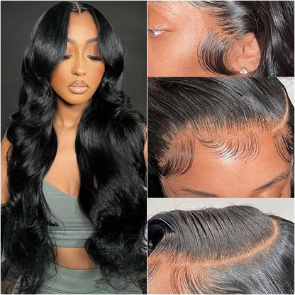 Body Wave 5x5 13x6 360 HD Transparent Lace Front Wig Human Hair Wig Brazilian 30 38 Inches Body Wave Lace Frontal Wigs For Women