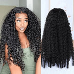 40 Inch 12A Burmese Curly Human Hair Wigs Brazilian Pixie Curls 250% Transparent Lace Frontal Wig For Women Burmese Curly Wig