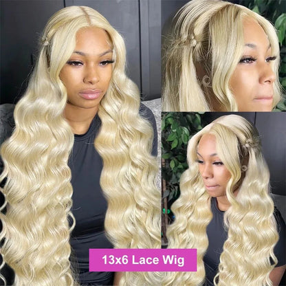#613 Human Hair Wig Summer Breathable 36 Inch Body Wave Wig 13x6 HD Lace Frontal Wig 200 Density Transparent Lace Brazilian Hair