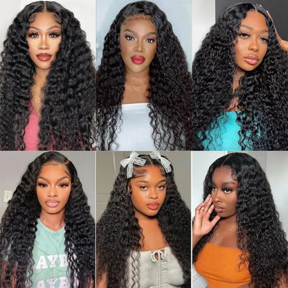 13x6 Hd Lace Wig Human Hair Curly Wig For Women 30 38 Inch Brazilian Pre Plucked 13x4 Deep Wave Lace Frontal Wigs 200 Density