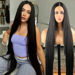 38 Inch HD Lace Front Human Hair Wigs Straight Hair Lace Wigs  200 Density Lace Wigs For Women  Can Be Curled And Bleached !