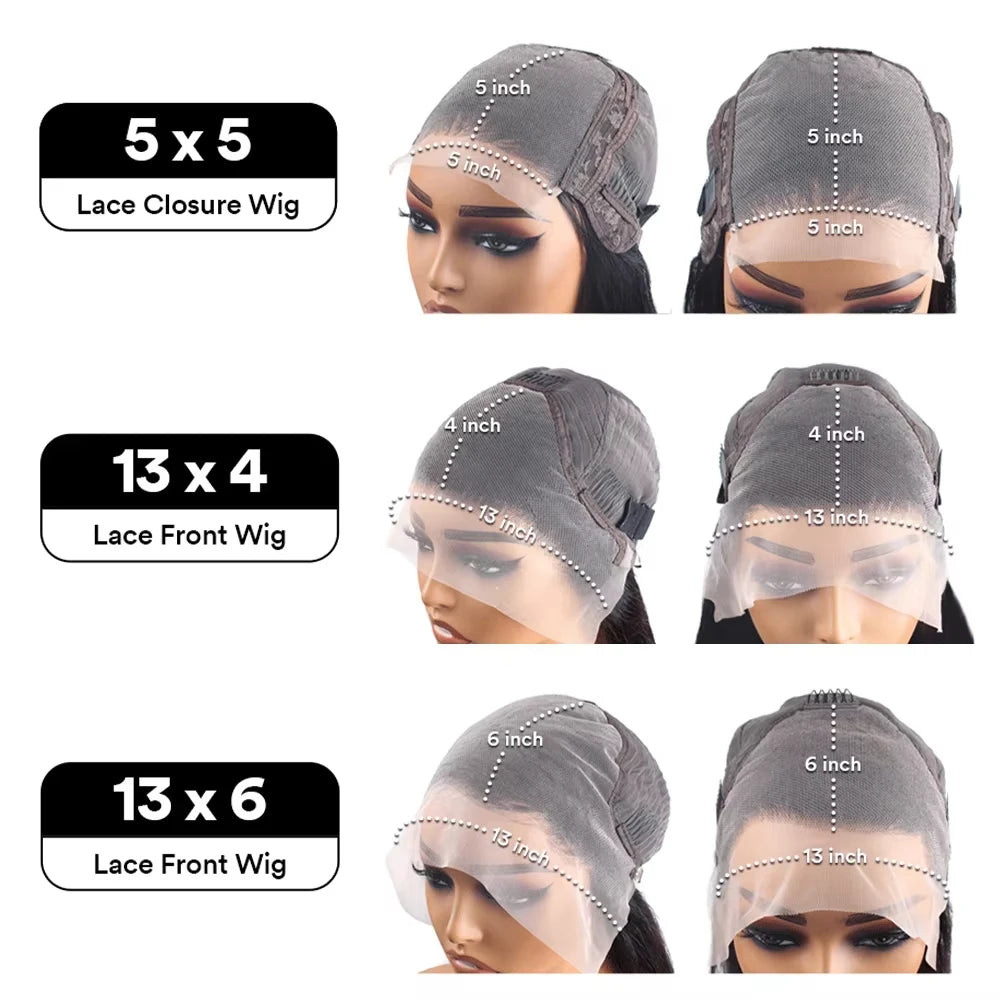 38 Inch 13x6 Hd Lace Frontal Wig 200% Density Brazilian Straight Human Hair 13x4 Lace Front Wig Natural Hairline Invisible Knots