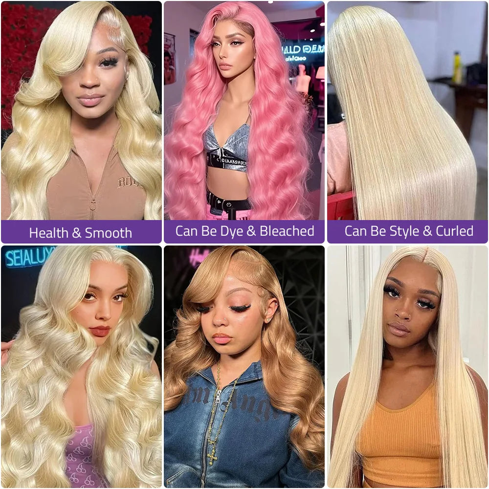 Honey Blonde Wig Body Wave Brazilian Human Hair Wig #613 Lace Wig 13x6 Transparent Lace Wig 36 Inch 13x4 Lace Front Wig Selling.