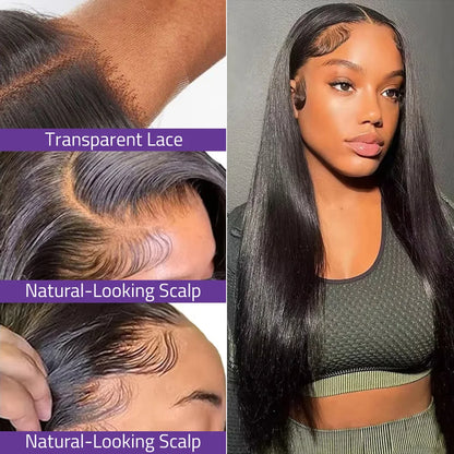 Glueless Bone Straight Hair 5x5 Natural-Look Lace Wig 13x6 Hd Lace Front Wig 13X4 Transparent Lace Wig Brazilian Human Hair Wig.