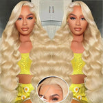 13X4 HD Lace Human Hair Wig 13X6 Transparent Lace Front Wig 613 Body Wave Preplucked Brazilian Hair Lace Wig 18-36 Inch On Sale.