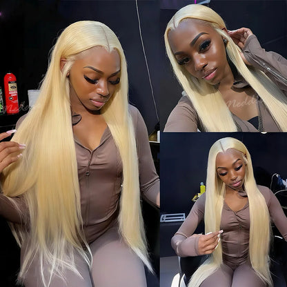 18-40 Inch 613 Blonde Lace Wig 13X6 HD Frontal Lace Bone Straight Wig 13X4 Transparent Lace Frontal Wig 100% Human HairFor Women