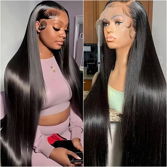 13x6 HD Lace Front Human Hair Wigs Straight 13x4  Transparent Lace Frontal Human Hair Wigs Pre Plucked 200Density Wigs For Women