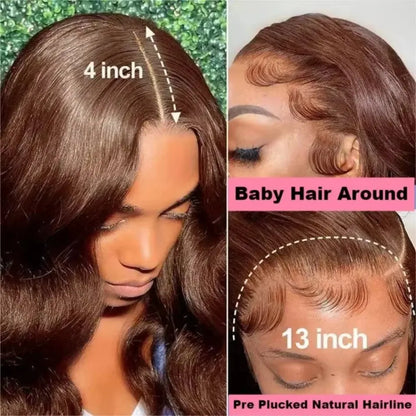 Chocolate Brown Lace Front Wig Body Wave Wig 13x6 Hd Lace Frontal Wig 250 Density Human Hair Wigs for Black Women Clearance
