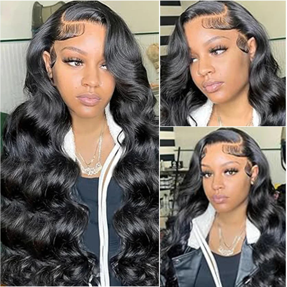 Body Wave 5x5 13x6 360 HD Transparent Lace Front Wig Human Hair Wig Brazilian 30 38 Inches Body Wave Lace Frontal Wigs For Women