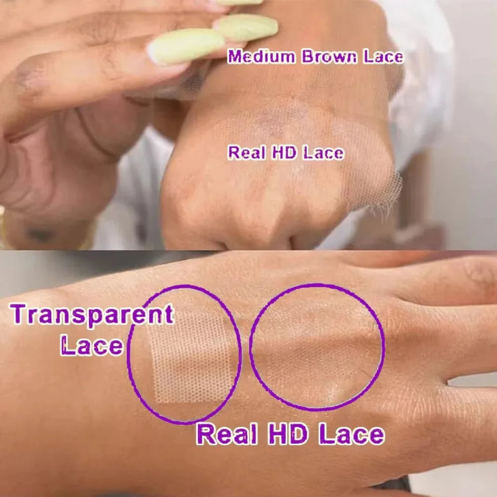 200 Density 13x6 HD Chocolate Brown Body Wave Lace Front Wig Human Hair Pre Plucked #4 Brown 13x4 Transparent Lace Frontal WigS