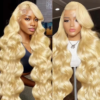613 Body Wave Human Hair Wig 13X6 Frontal Lace 18-40 Inch Wig 220Density Pre-Plucked Brazilian Hair with Baby Hair Wig For Women