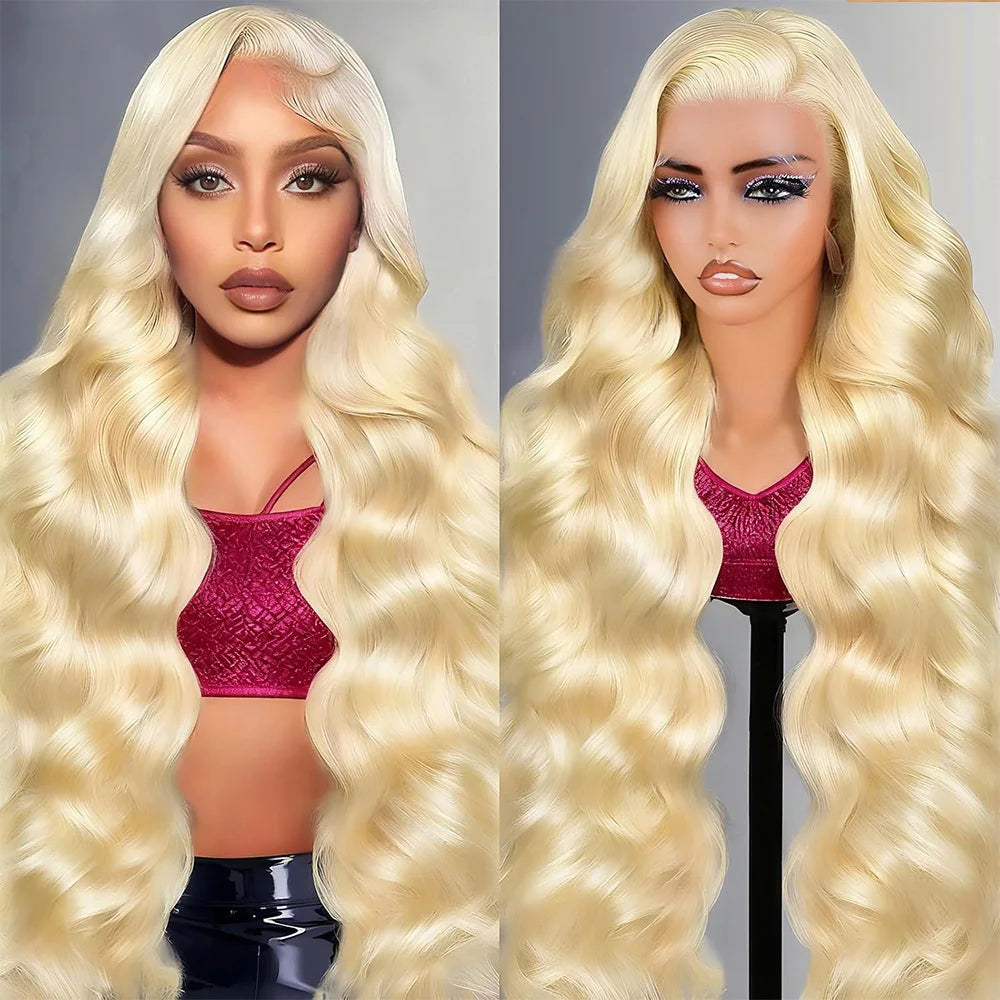 613 Body Wave Lace Wig 13x4 and 13x6 HD Transparent Lace Frontal Blonde Wigs 100% Brazilian Human Hair 200 Density Wig For Women