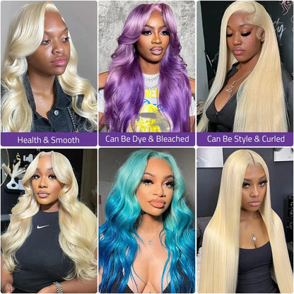 613 Body Wave Lace Wig 13x4 and 13x6 HD Transparent Lace Frontal Blonde Wigs 100% Brazilian Human Hair 200 Density Wig For Women