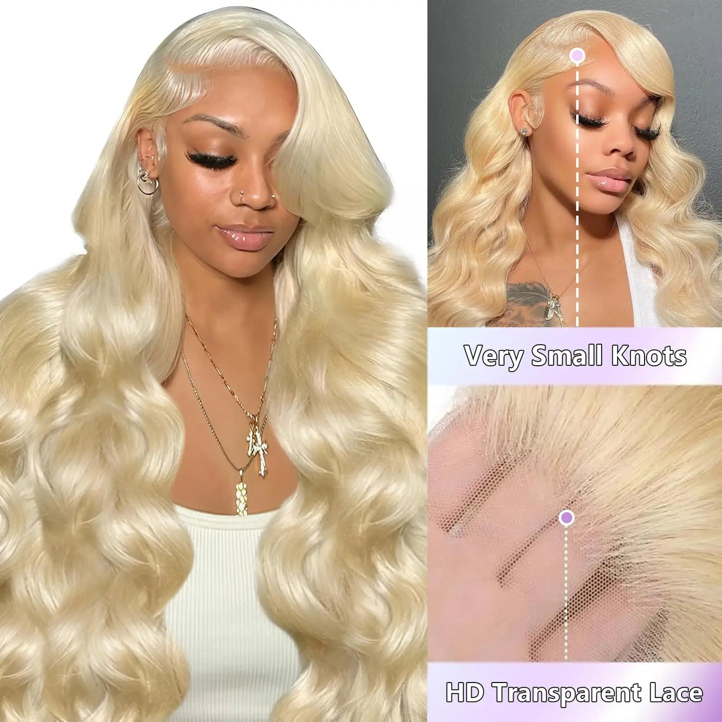 30 Inch 613 Blonde 13x6 Lace Front Wig Human Hair Body Wave Blonde Straight HD Lace Front Wigs Human Hair Pre Plucked for Women