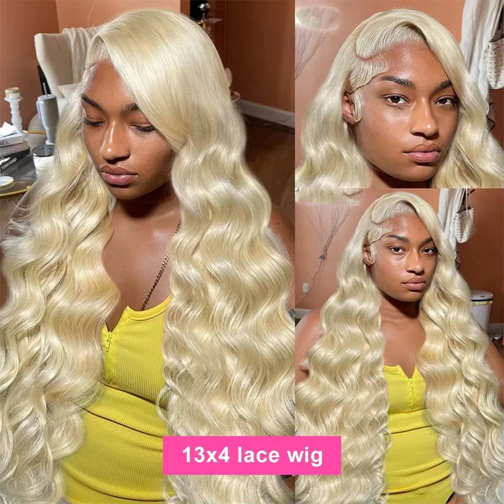 613 Body Wave Human Hair Wig 13X6 Frontal Lace 18-40 Inch Wig 220Density Pre-Plucked Brazilian Hair with Baby Hair Wig For Women