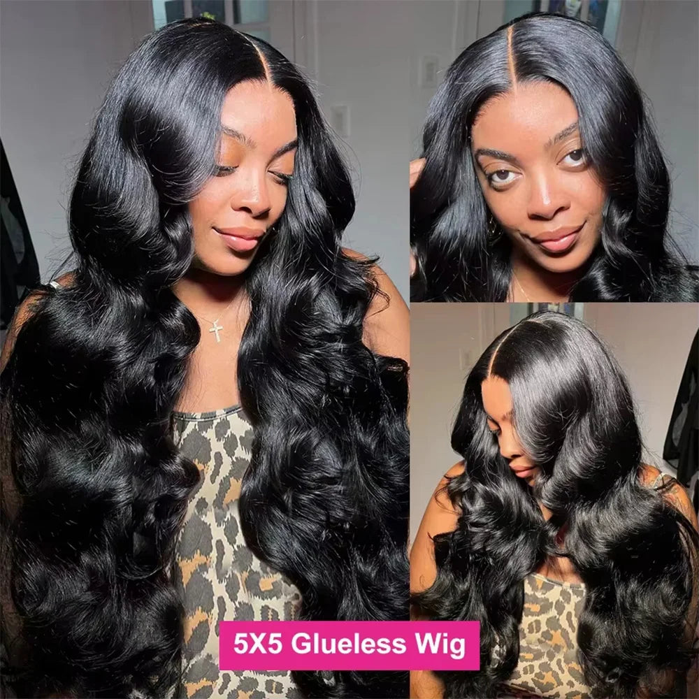 40 Inch 200Density Front Lace Wig For Women Brazilian Body Wave Human Hair Wig 5x5 Glueless Lace 13x4 and 13x6 HD Front Lace Wig