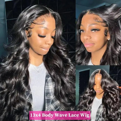 40 inch 13x6 Black body wave human hair wigs 100% Human Hair Wigs Body Wave 5X5 Glueless Lace with Pre Plucked wigs human hair