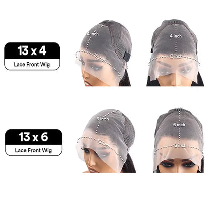 13x6 Chocolate Brown Color Front Lace Wig 40 Inch Body Wave Lace Frontal Wigs 100% Pre-plucked Human Hair 13x4 HD Front Lace Wig
