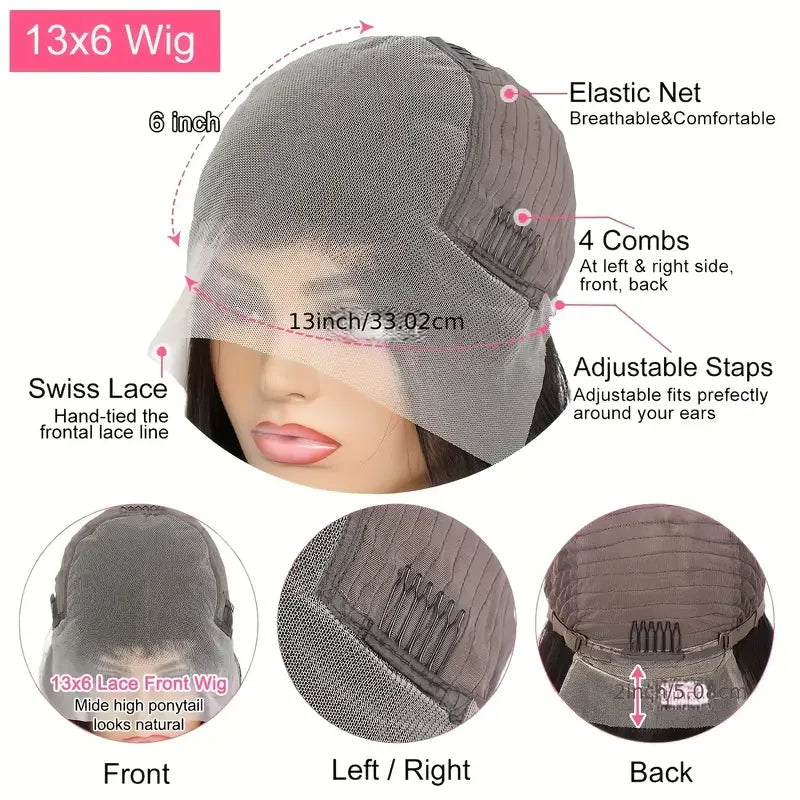 40 inch 13x6 Black body wave human hair wigs 100% Human Hair Wigs Body Wave 5X5 Glueless Lace with Pre Plucked wigs human hair