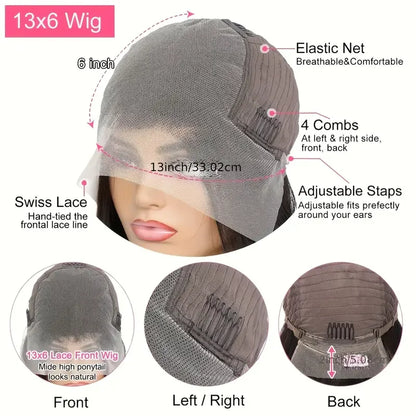 40 inch 13x6 Black body wave human hair wigs 100% Human Hair Wigs Body Wave 5X5 Glueless Lace with Pre Plucked wigs human hair