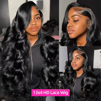 100% Human Hair Wigs Body Wave 13x6 HD Lace Frontal Wig 38 Inch 13x4 Lace Front Wig Brazilian 5x5 Glueless Lace Water Wave Wig.