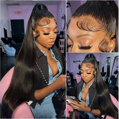 Glueless Bone Straight Hair 5x5 Natural-Look Lace Wig 13x6 Hd Lace Front Wig 13X4 Transparent Lace Wig Brazilian Human Hair Wig.