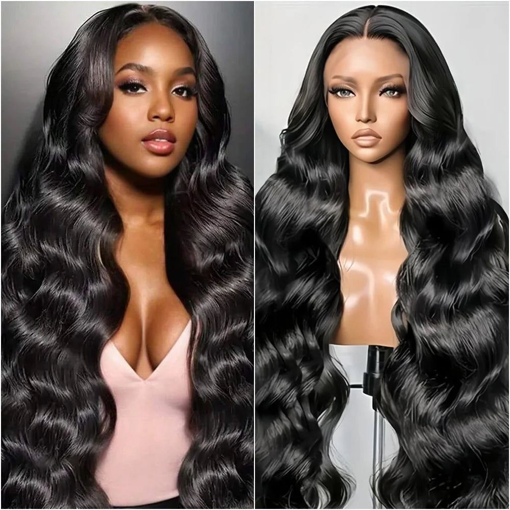 40 Inch 200Density Front Lace Wig For Women Brazilian Body Wave Human Hair Wig 5x5 Glueless Lace 13x4 and 13x6 HD Front Lace Wig