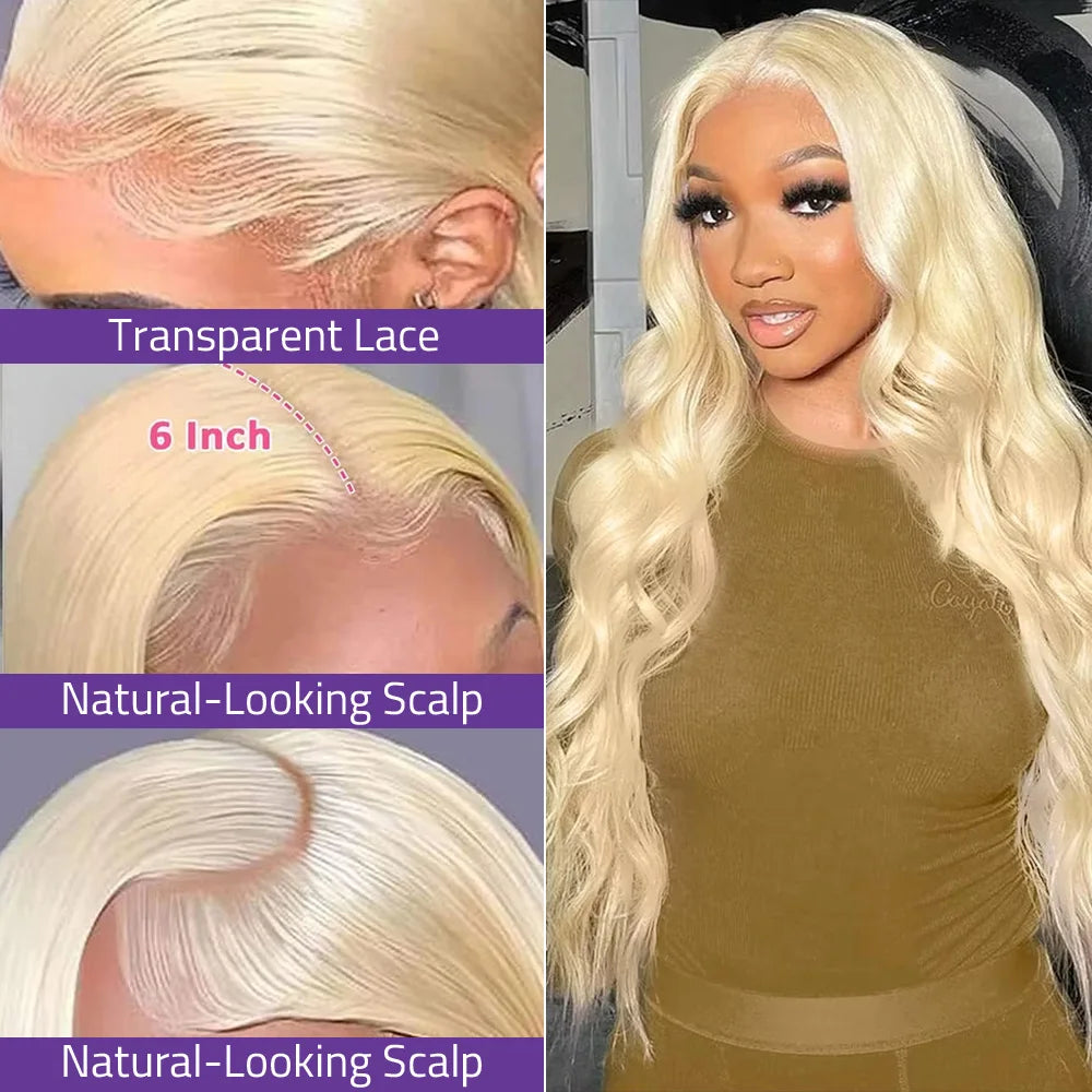 #613 Human Hair Wig Summer Breathable 36 Inch Body Wave Wig 13x6 HD Lace Frontal Wig 200 Density Transparent Lace Brazilian Hair