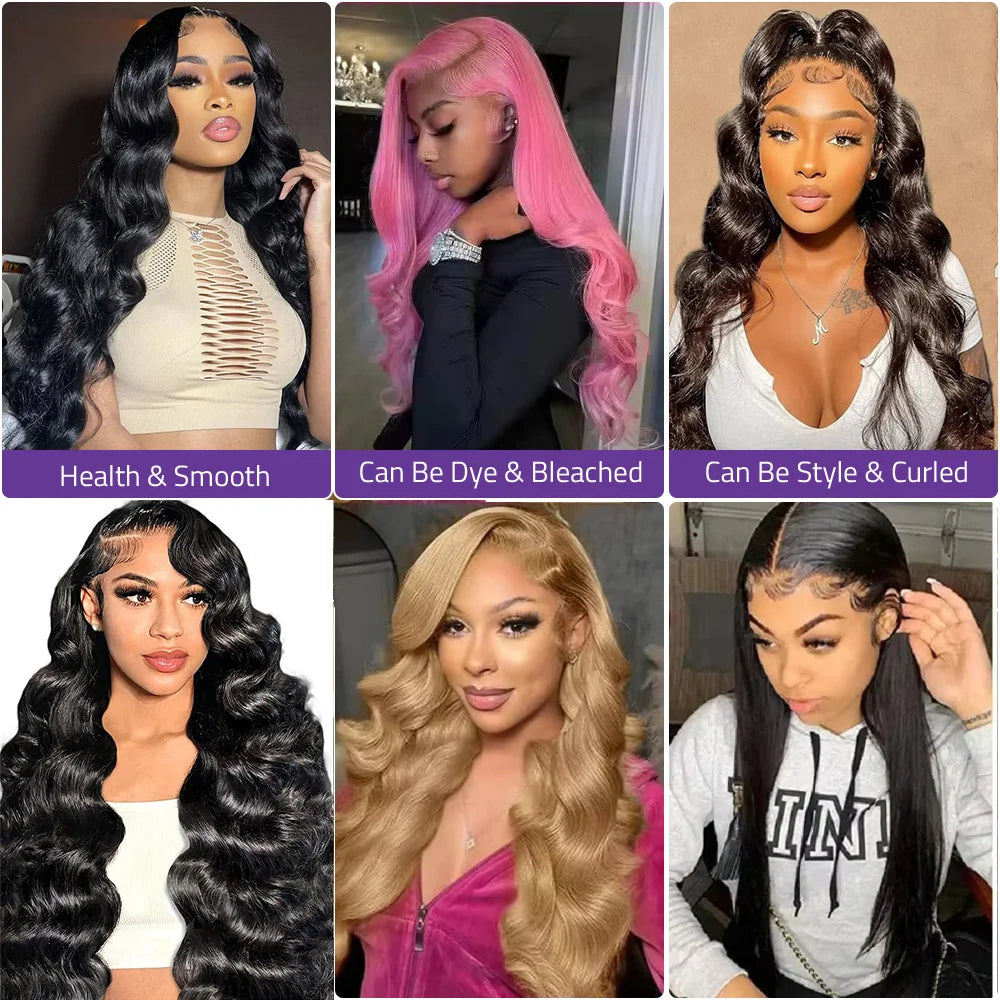 38 Inch 360 Full HD Transparent Lace Wigs Body Wave Lace Wigs For Women 100% Brazilian Human Hair Wigs Can be Bleached And Dyed.