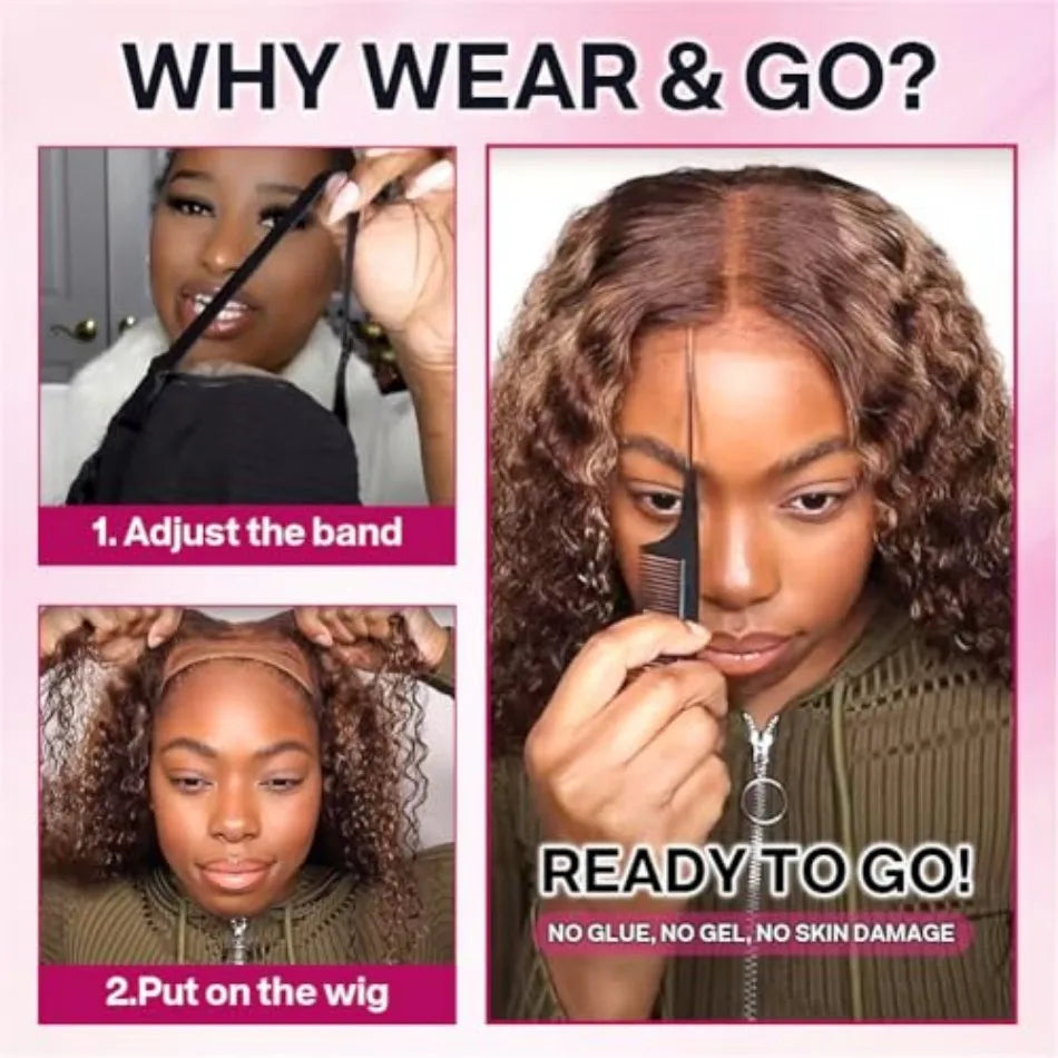 Wigs Human Hair Pre Plucked P4/27 Highlight Ombre Bob Wig Human Hair Honey Blonde Deep Wave HD Lace Front Wig 5x5 Glueless Wigs