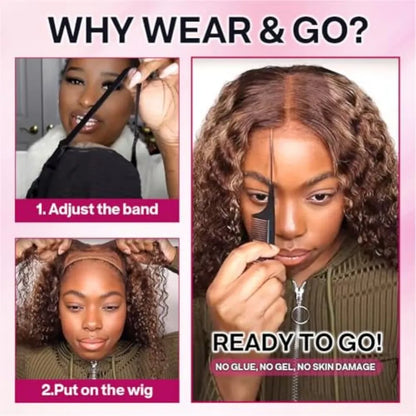 Wigs Human Hair Pre Plucked P4/27 Highlight Ombre Bob Wig Human Hair Honey Blonde Deep Wave HD Lace Front Wig 5x5 Glueless Wigs